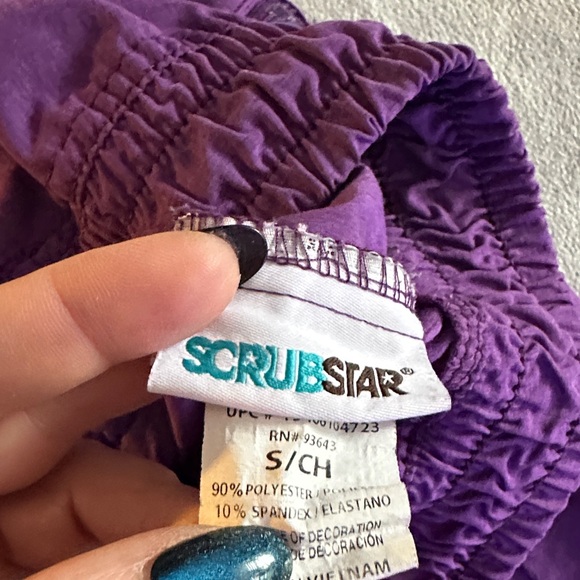 Women's Purple Scrub Pants - Picture 4 of 5